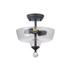NLK16669 Tabion 2 Light Ceiling Light Graphite Clear