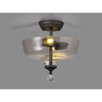 NLK16669 Tabion 2 Light Ceiling Light Graphite Clear