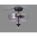 NLK16669 Tabion 2 Light Ceiling Light Graphite Clear
