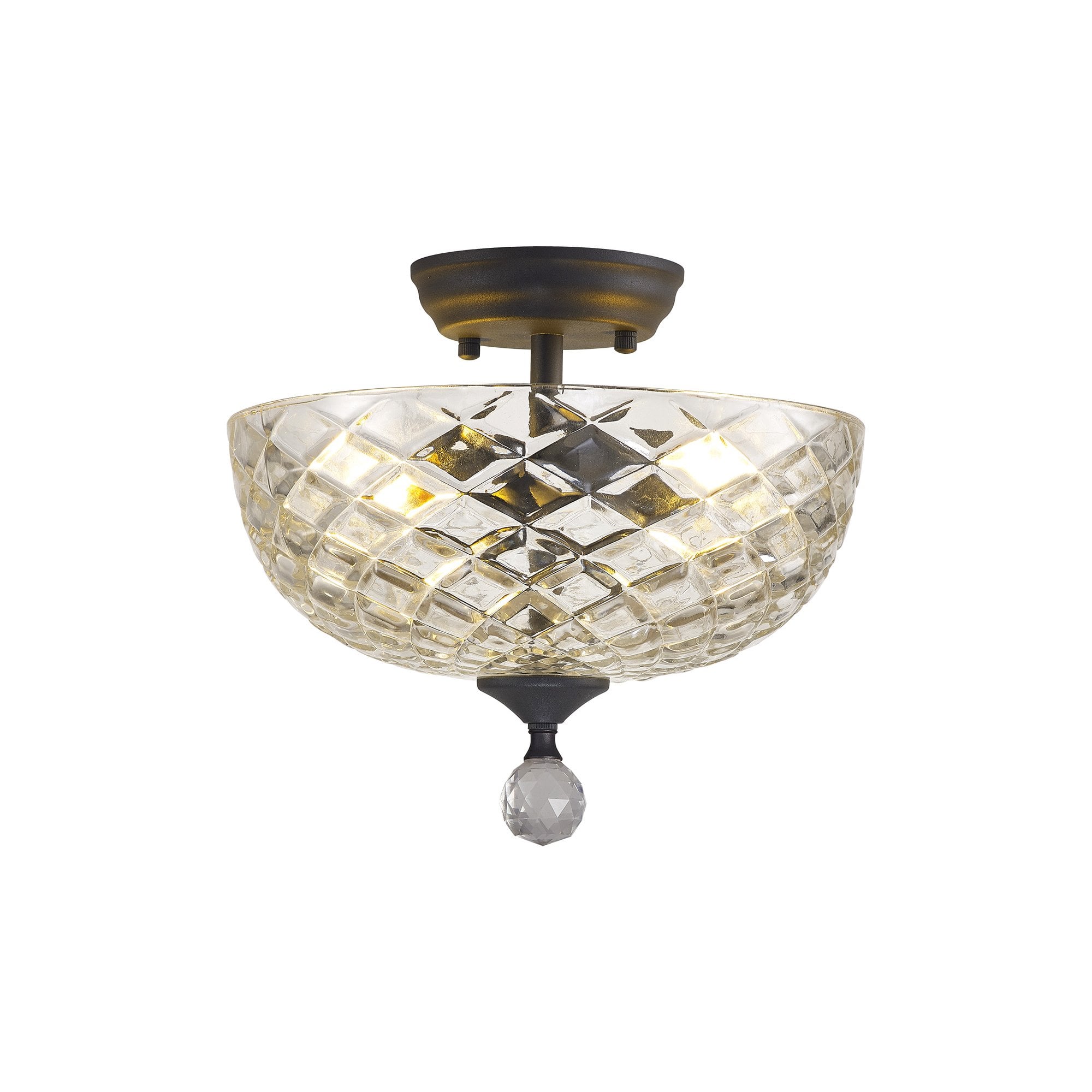 NLK16689 Tabion 2 Light Ceiling Light Graphite Clear