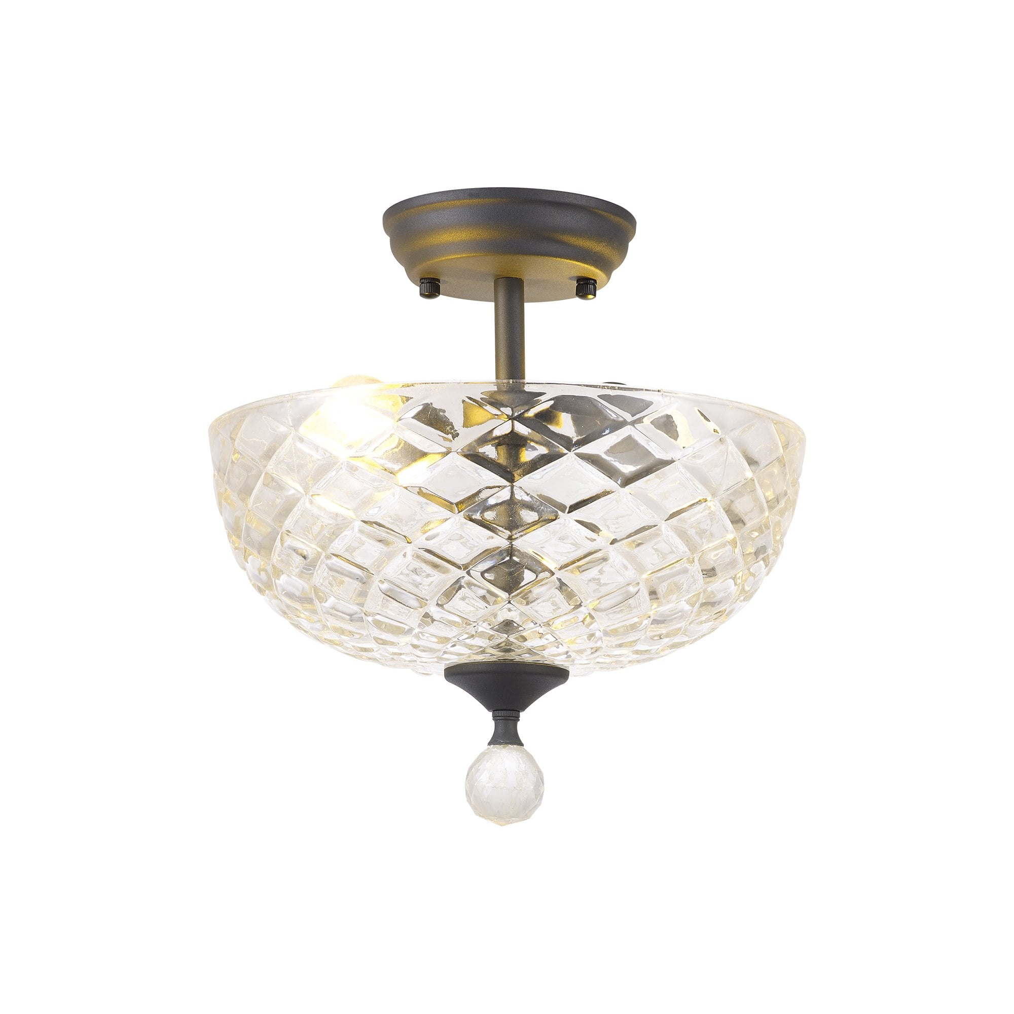 NLK16689 Tabion 2 Light Ceiling Light Graphite Clear
