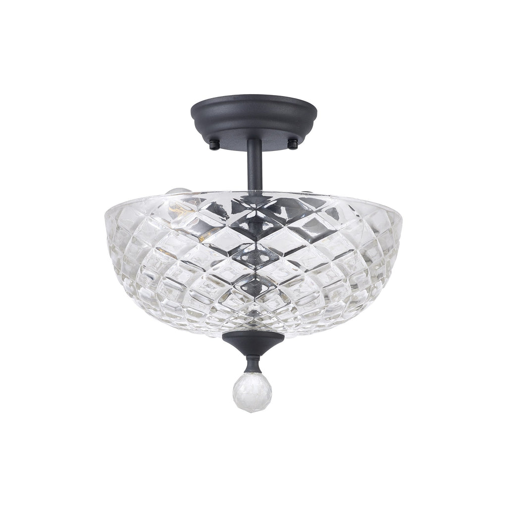 NLK16689 Tabion 2 Light Ceiling Light Graphite Clear