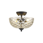 NLK16689 Tabion 2 Light Ceiling Light Graphite Clear