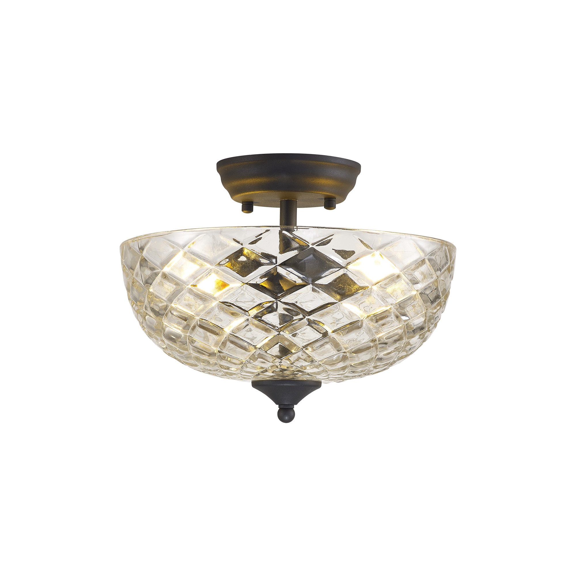 NLK16689 Tabion 2 Light Ceiling Light Graphite Clear