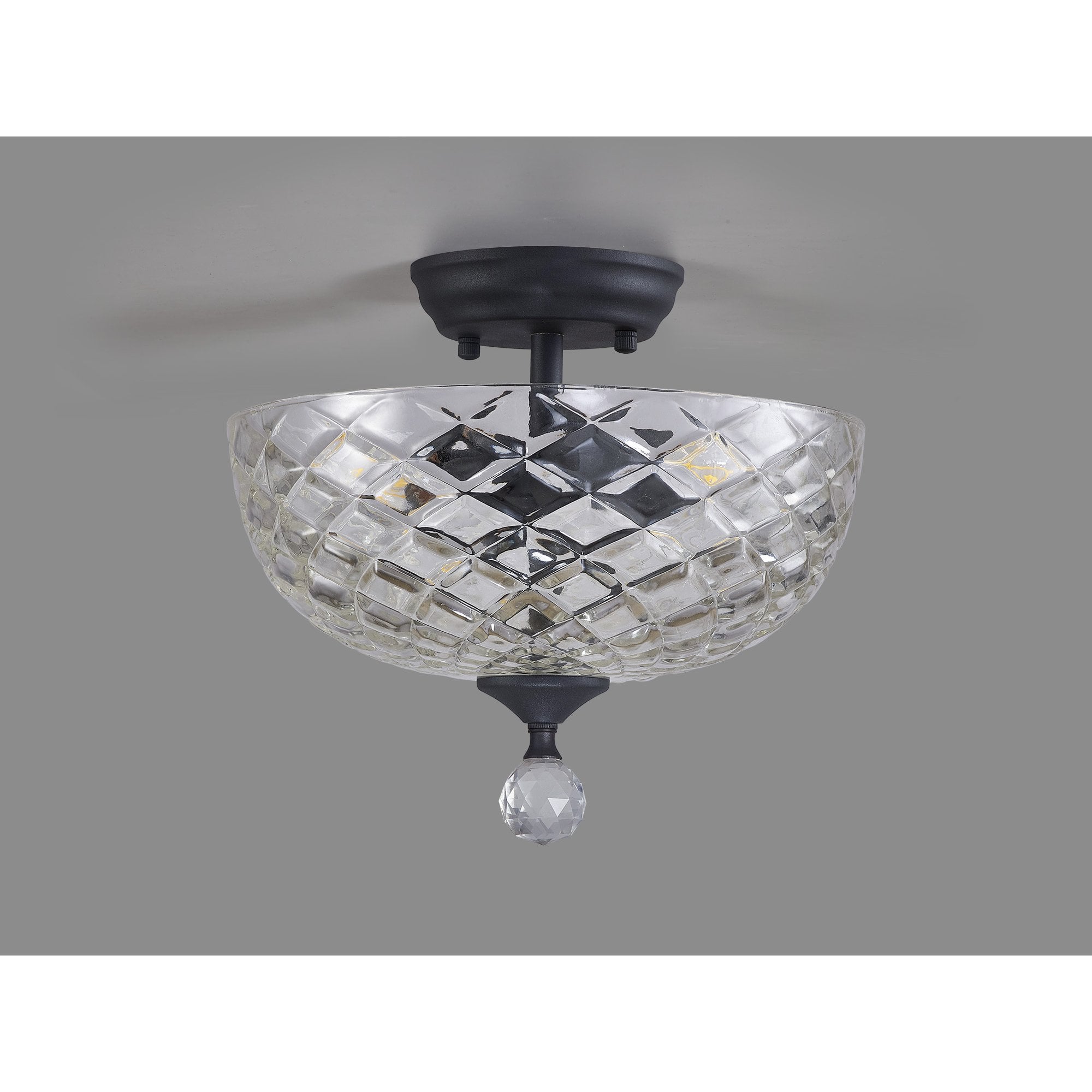 NLK16689 Tabion 2 Light Ceiling Light Graphite Clear