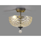 NLK16689 Tabion 2 Light Ceiling Light Graphite Clear