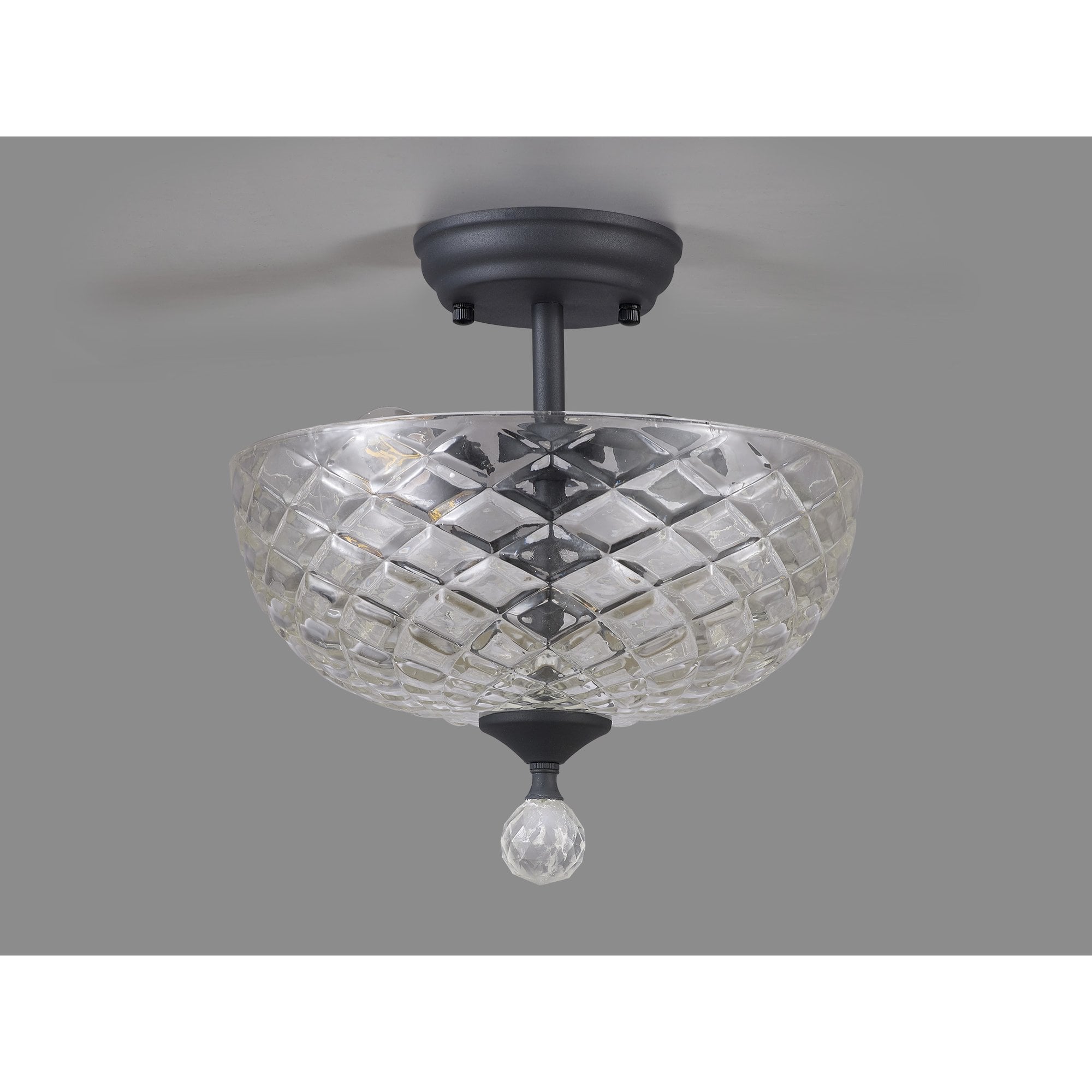 NLK16689 Tabion 2 Light Ceiling Light Graphite Clear