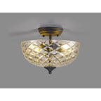 NLK16689 Tabion 2 Light Ceiling Light Graphite Clear