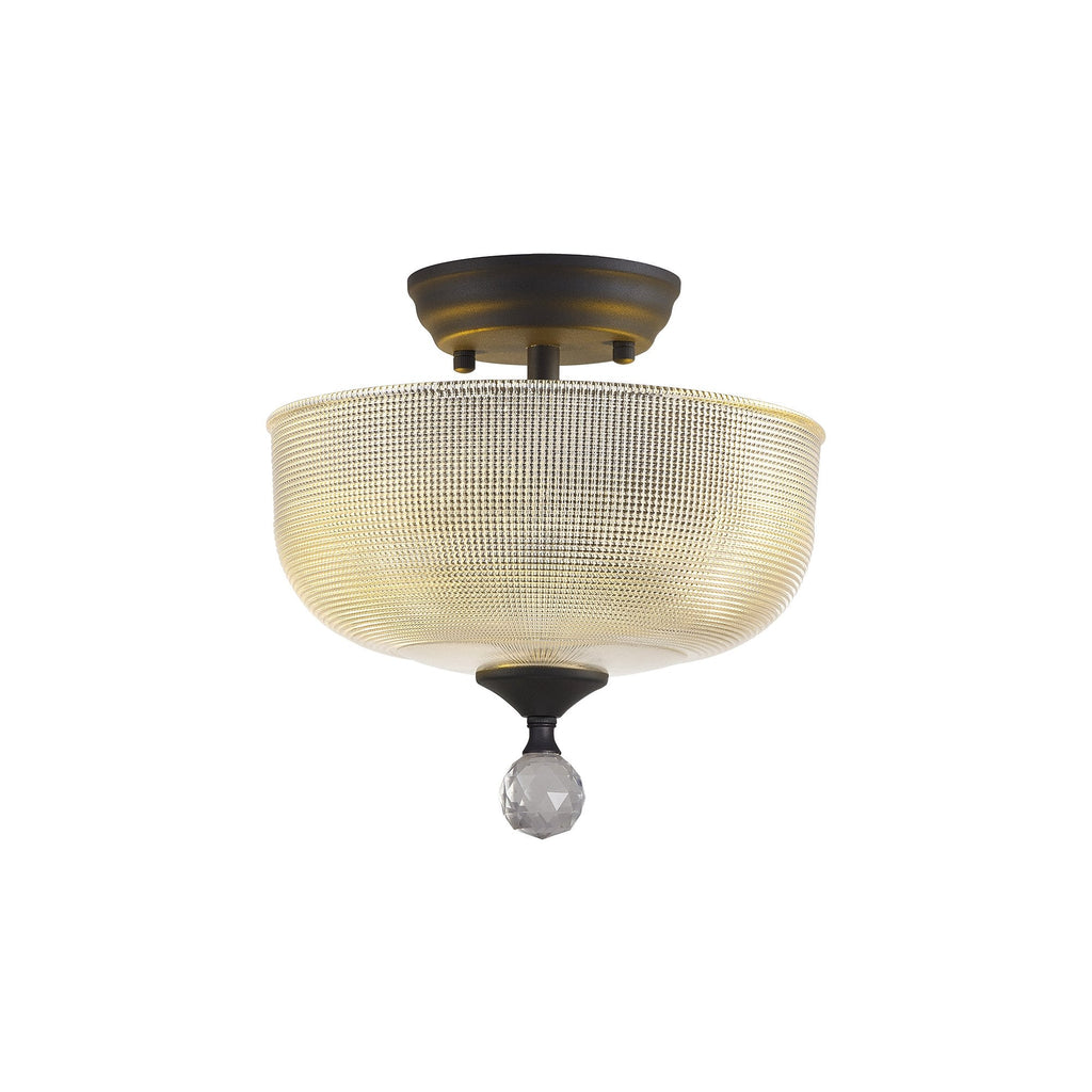 NLK16699 Tabion 2 Light Ceiling Light Graphite Clear