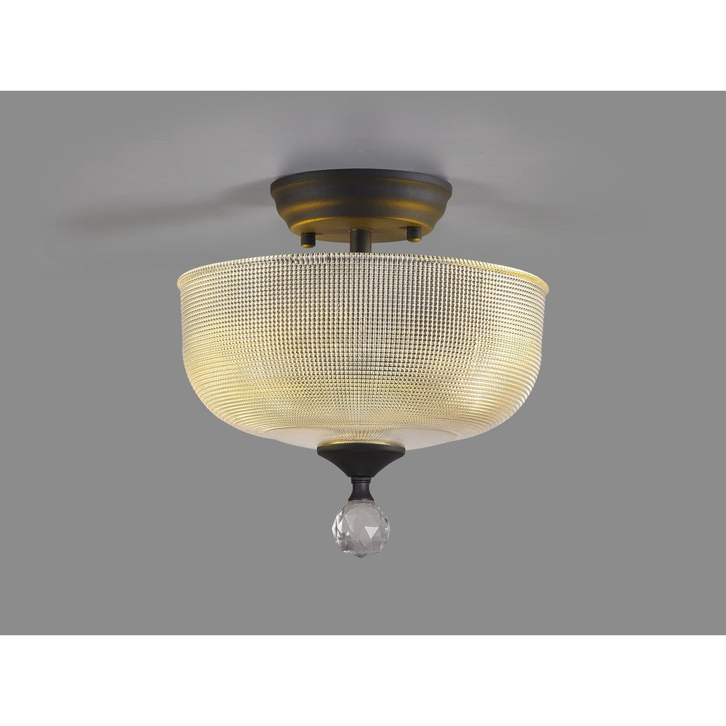 NLK16699 Tabion 2 Light Ceiling Light Graphite Clear