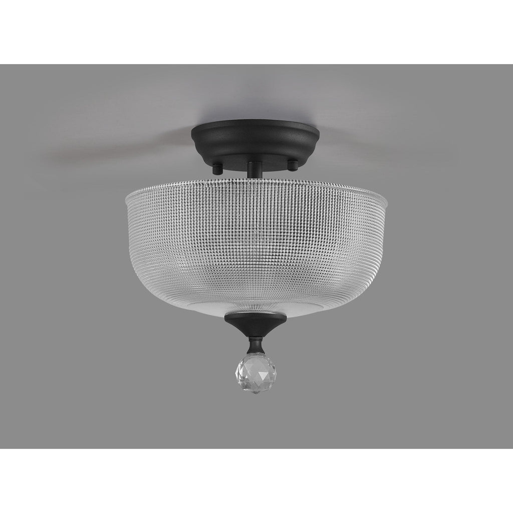 NLK16699 Tabion 2 Light Ceiling Light Graphite Clear