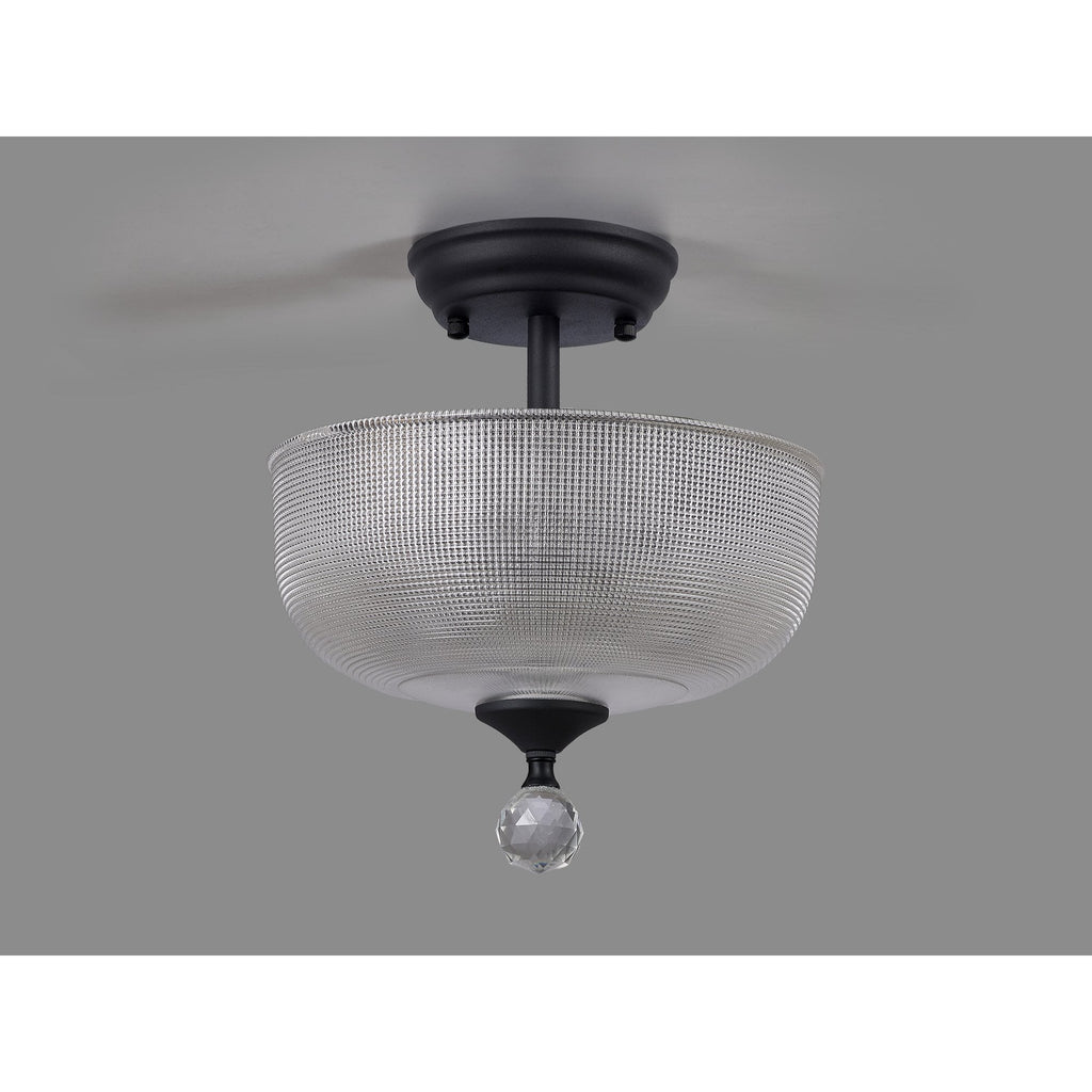 NLK16699 Tabion 2 Light Ceiling Light Graphite Clear