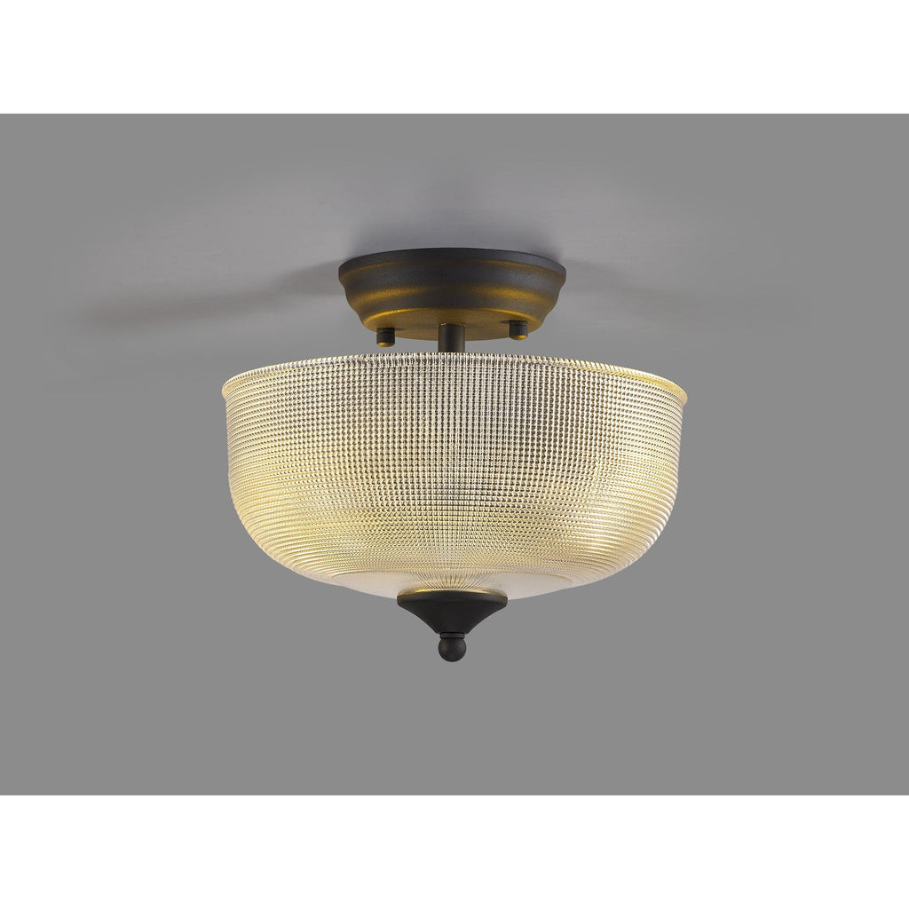 NLK16699 Tabion 2 Light Ceiling Light Graphite Clear