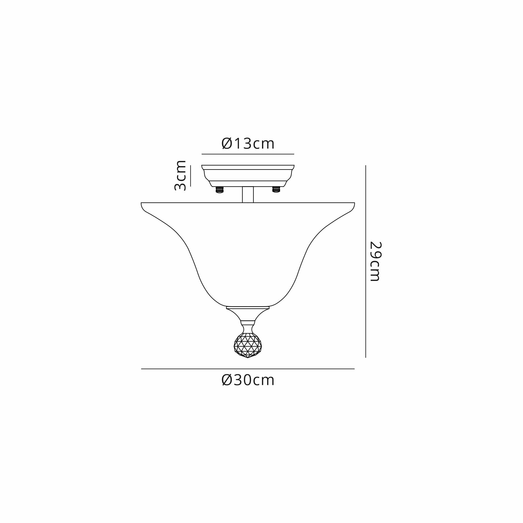 NLK16709 Tabion 2 Light Ceiling Light Graphite Clear