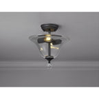 NLK16709 Tabion 2 Light Ceiling Light Graphite Clear