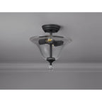 NLK16709 Tabion 2 Light Ceiling Light Graphite Clear