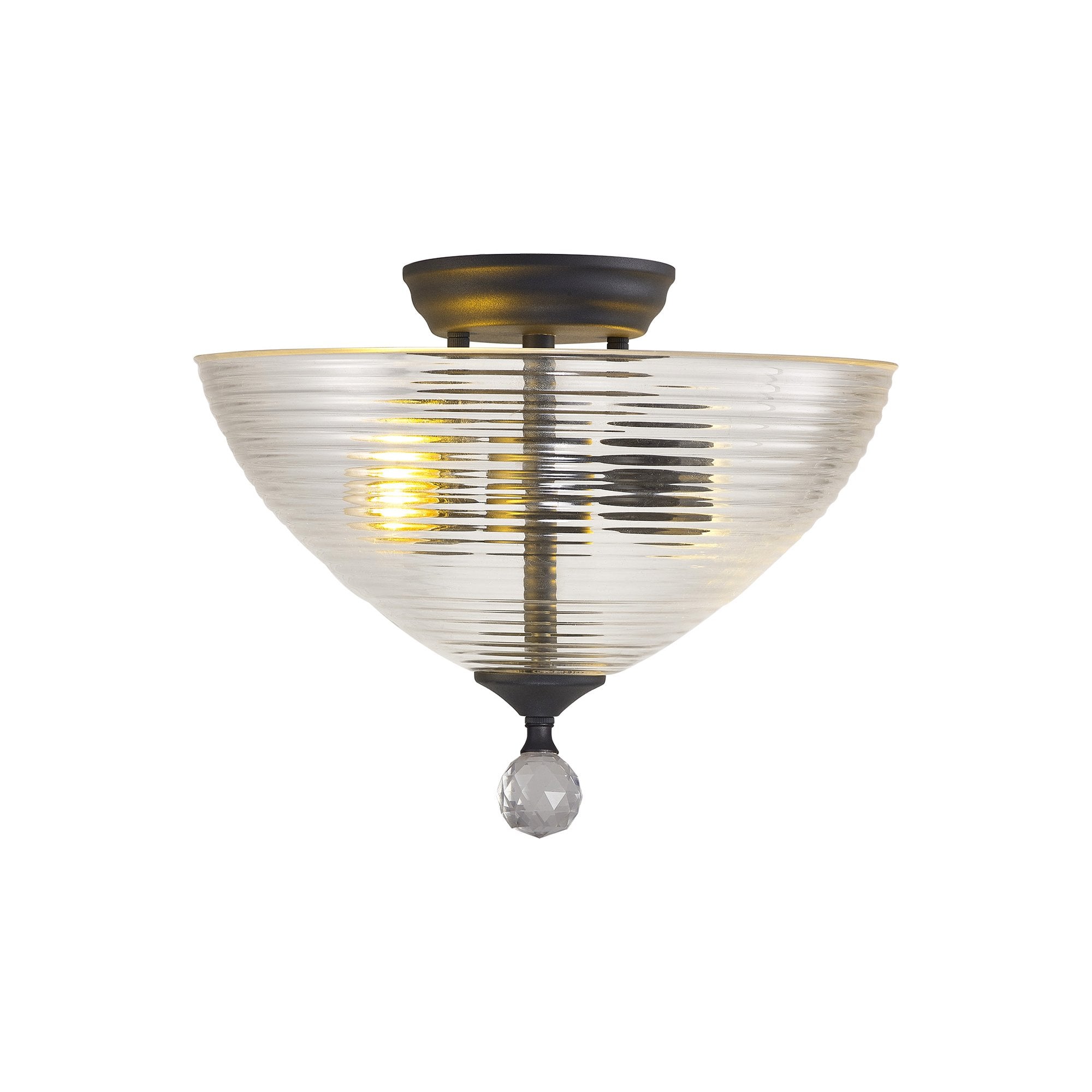 NLK16719 Tabion 2 Light Ceiling Light Graphite Clear