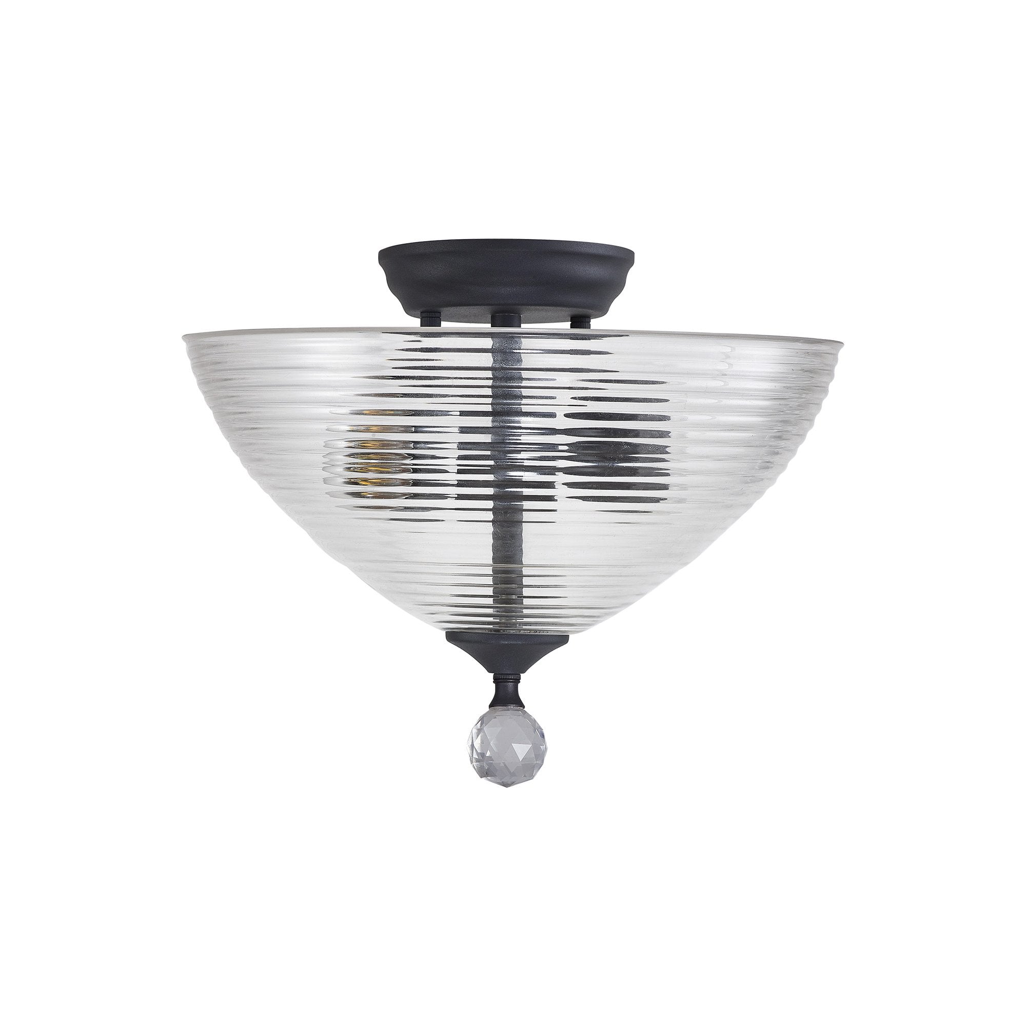 NLK16719 Tabion 2 Light Ceiling Light Graphite Clear