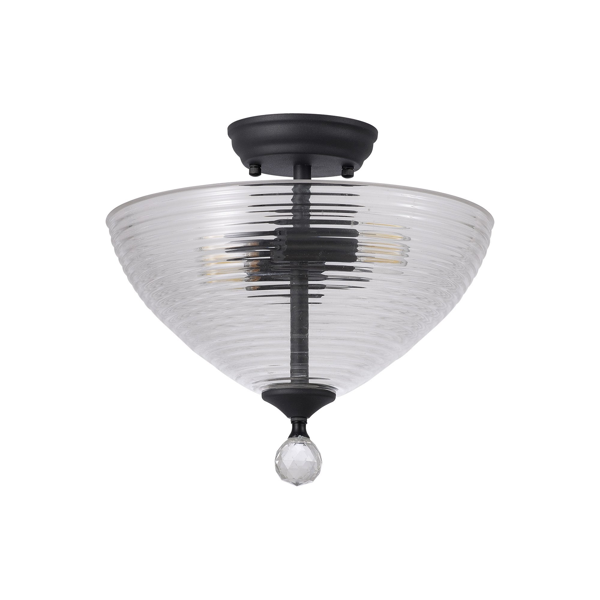 NLK16719 Tabion 2 Light Ceiling Light Graphite Clear