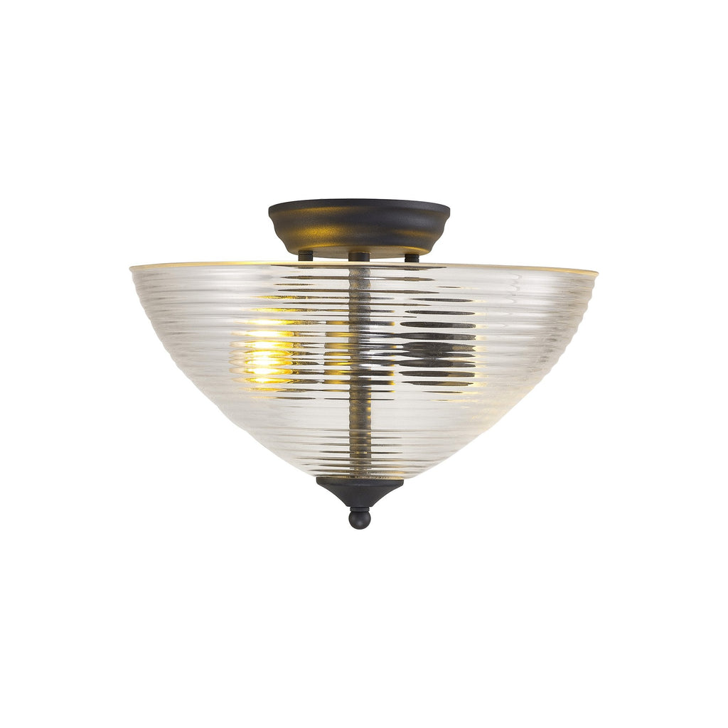NLK16719 Tabion 2 Light Ceiling Light Graphite Clear