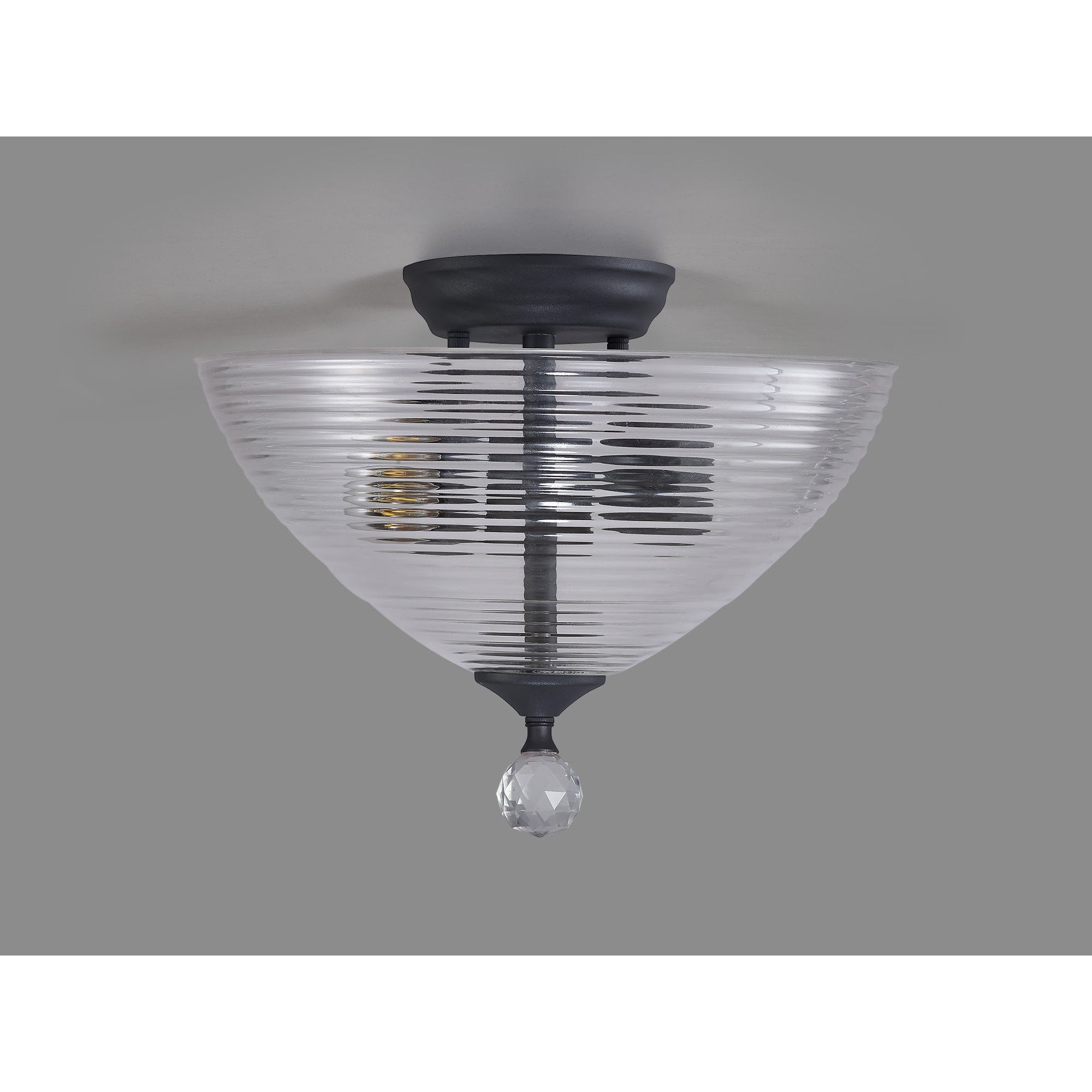NLK16719 Tabion 2 Light Ceiling Light Graphite Clear