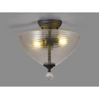 NLK16719 Tabion 2 Light Ceiling Light Graphite Clear