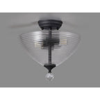 NLK16719 Tabion 2 Light Ceiling Light Graphite Clear