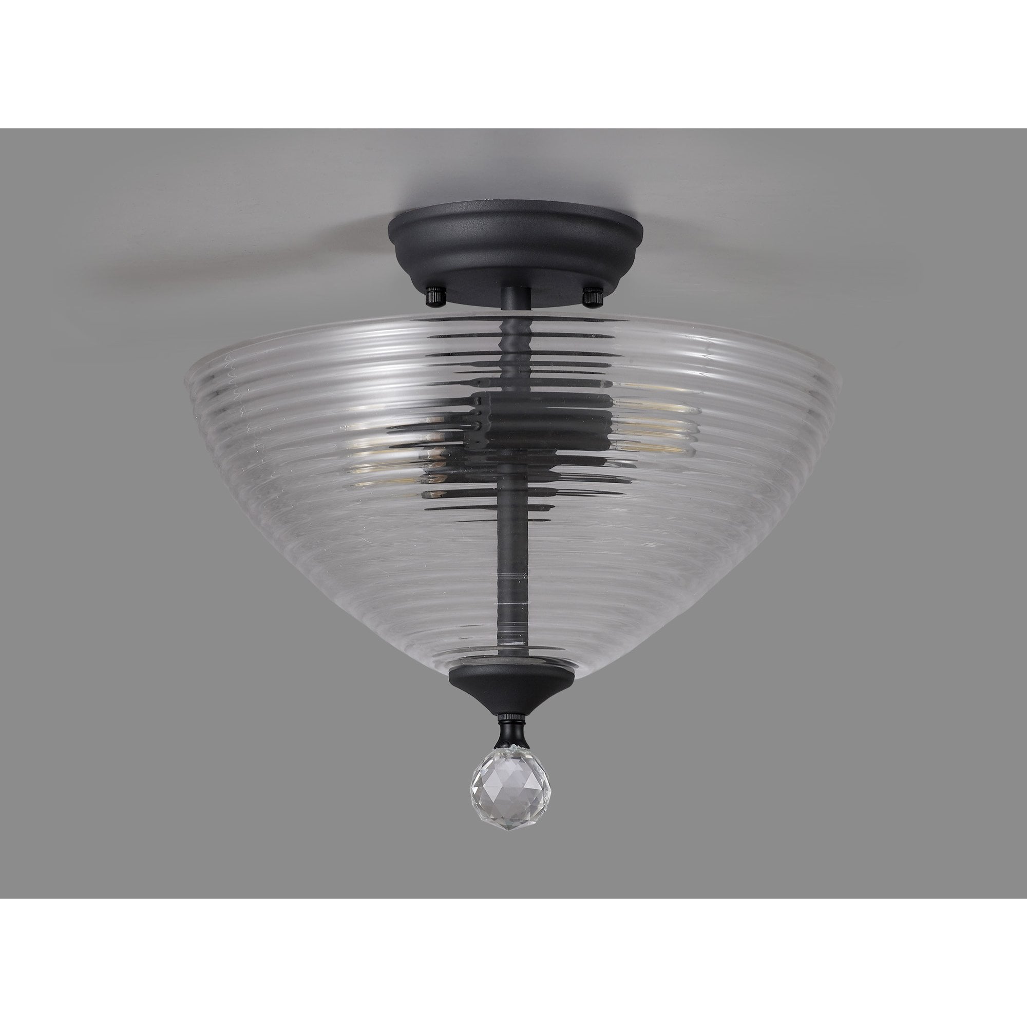 NLK16719 Tabion 2 Light Ceiling Light Graphite Clear