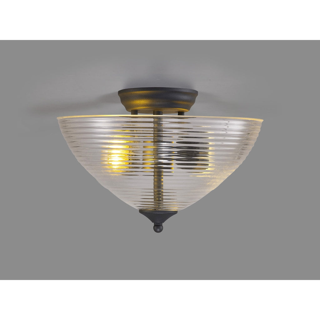 NLK16719 Tabion 2 Light Ceiling Light Graphite Clear