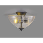 NLK16719 Tabion 2 Light Ceiling Light Graphite Clear