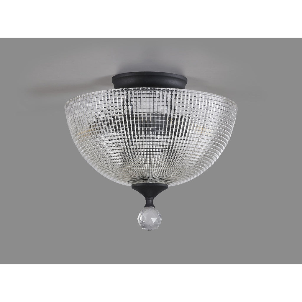 NLK16729 Tabion 2 Light Ceiling Light Graphite Clear