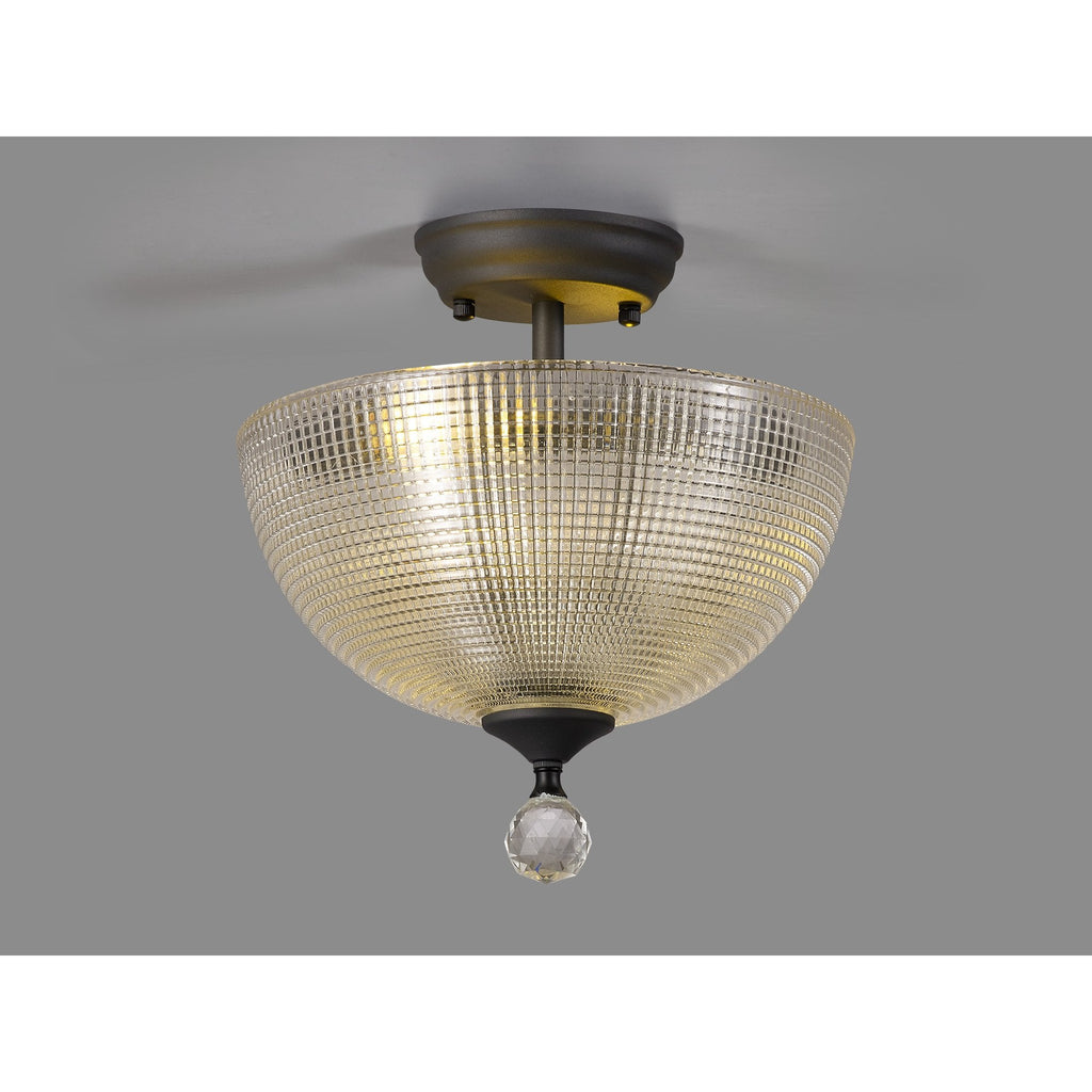 NLK16729 Tabion 2 Light Ceiling Light Graphite Clear