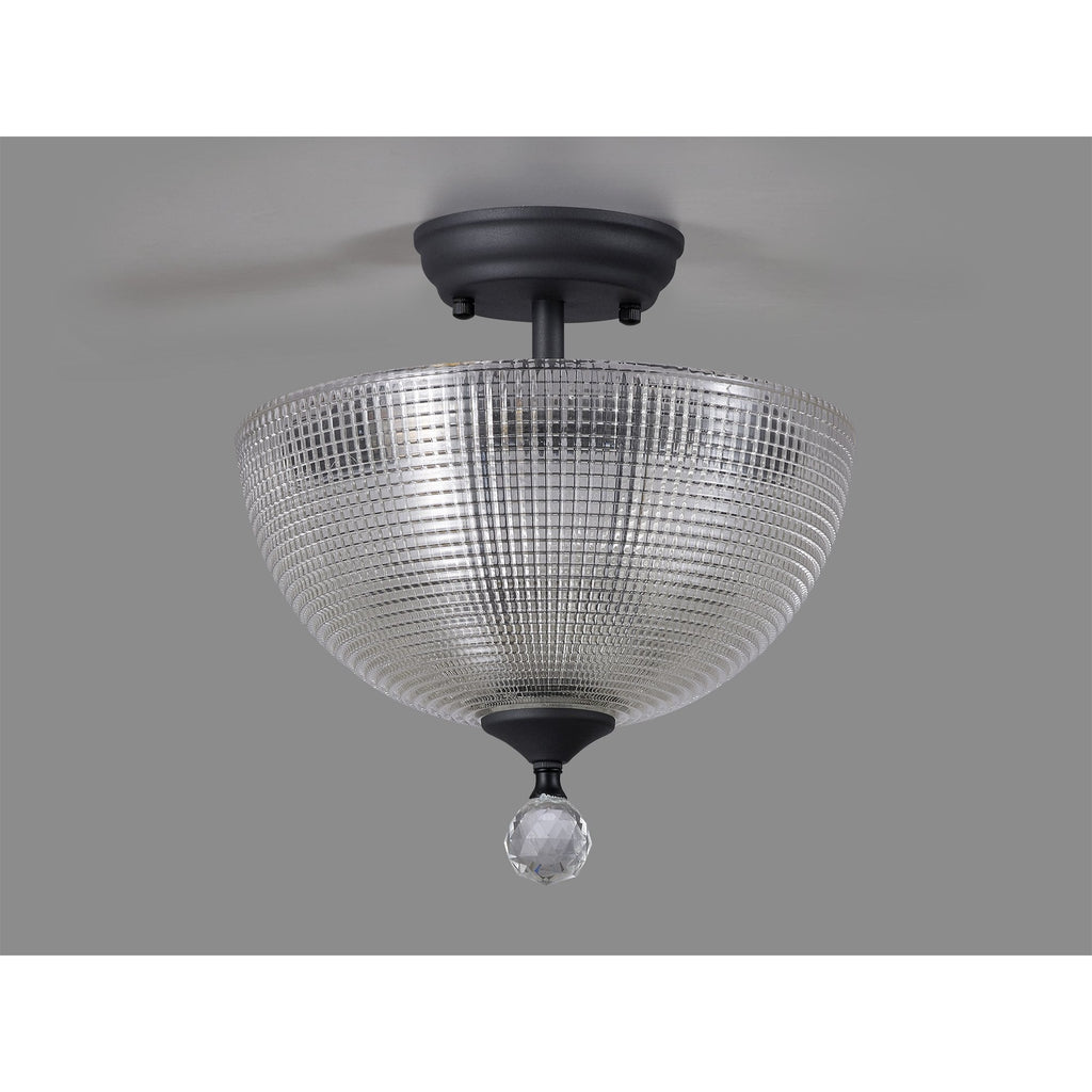 NLK16729 Tabion 2 Light Ceiling Light Graphite Clear