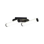 NL90369 Tao 2 LED Bathroom Ceiling Light Sand Black
