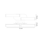 NL90369 Tao 2 LED Bathroom Ceiling Light Sand Black