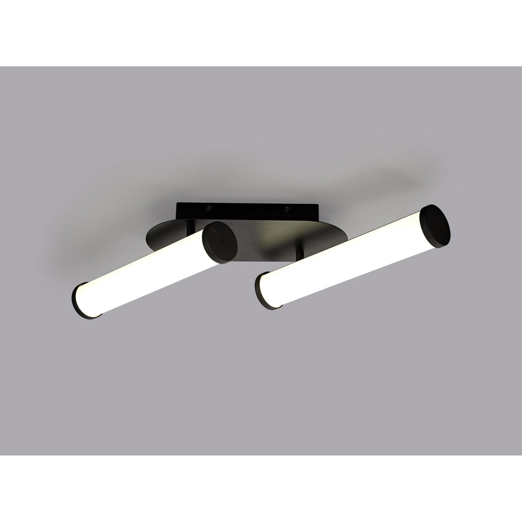 NL90369 Tao 2 LED Bathroom Ceiling Light Sand Black