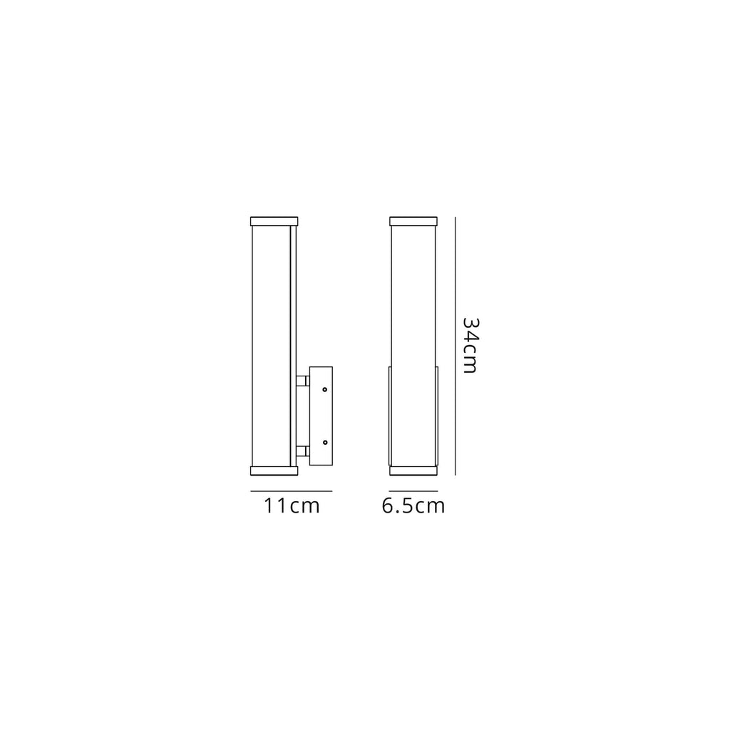 NL90379 Tao 1 LED Bathroom Wall Light Sand Black