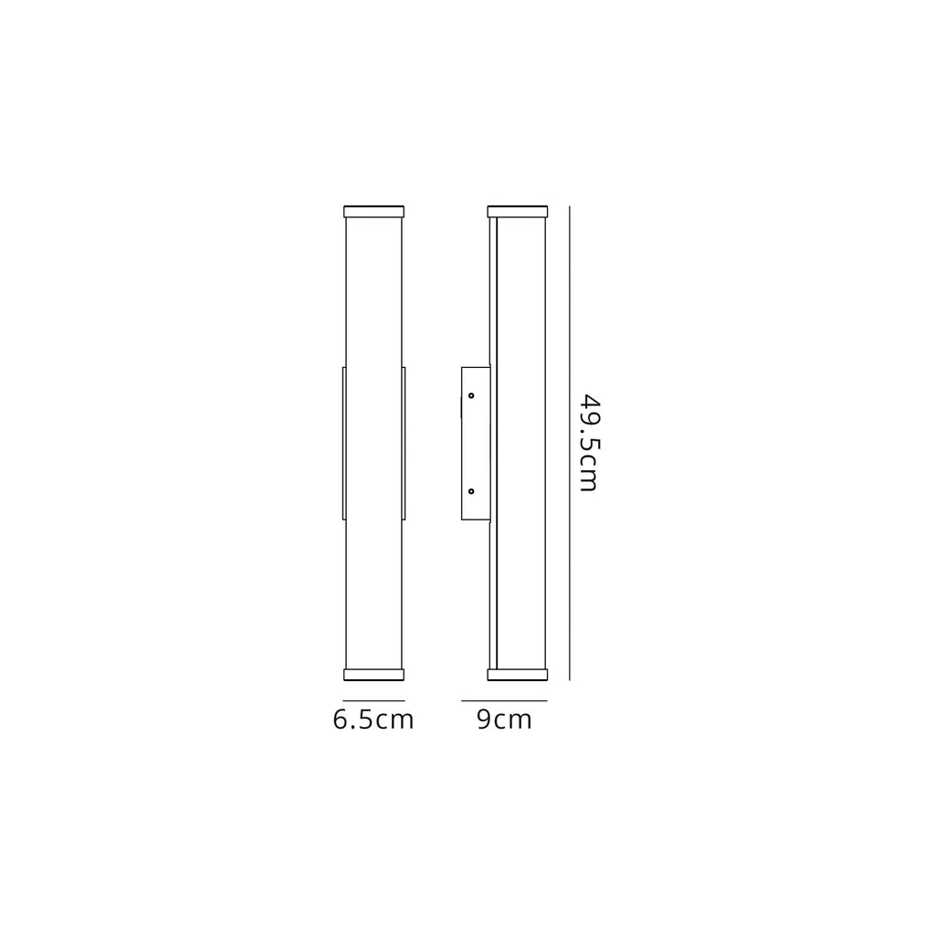 NL90389 Tao 1 LED Bathroom Wall Light Sand Black
