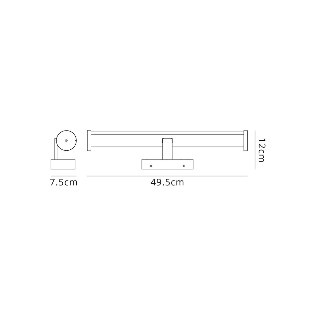 NL90399 Tao 1 LED Bathroom Wall Light Sand Black