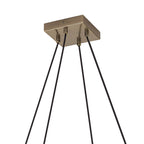 NL73309 Tuba 8 Light Square Pendant Medium Oak Antique Brass