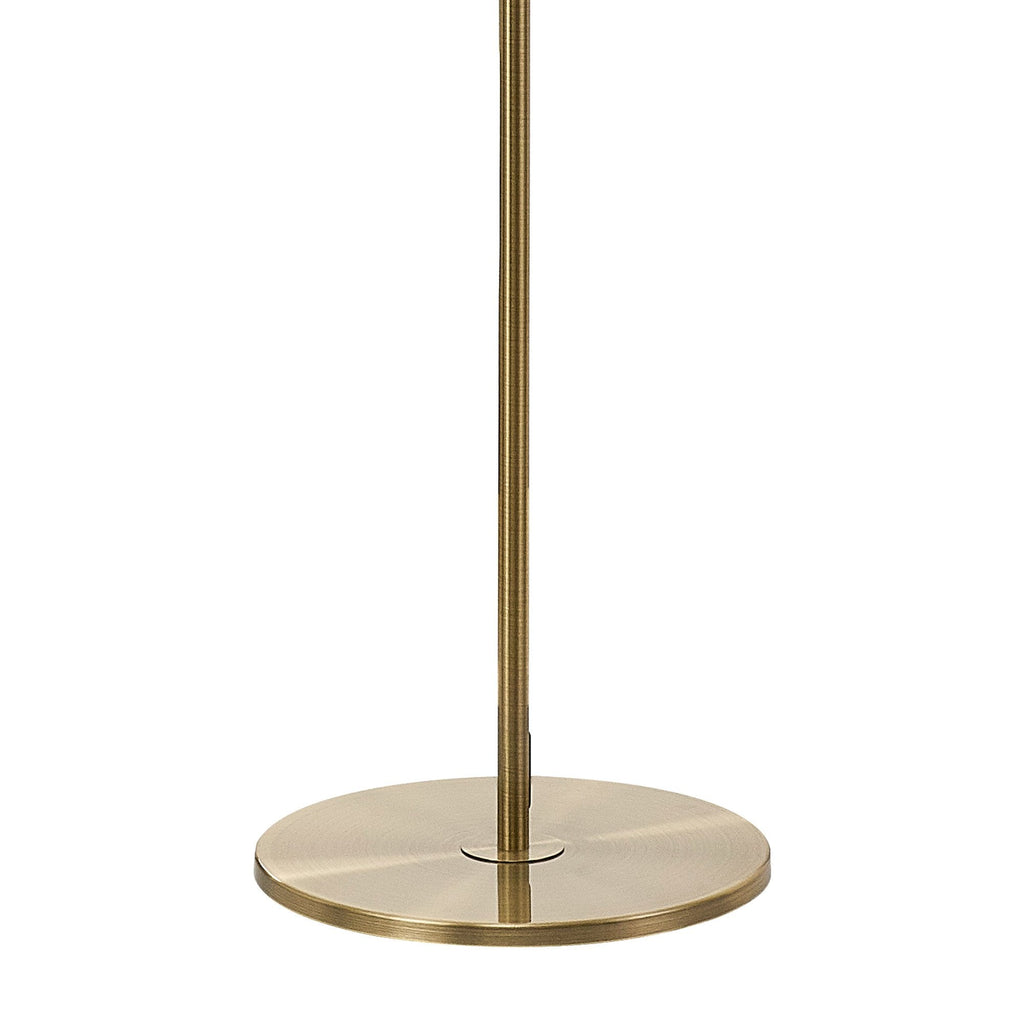 NL83549 Tuba 2 Light Floor Lamp Medium Oak Antique Brass