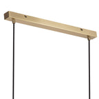 NL83559 Tuba 9 Light Pendant Medium Oak Antique Brass