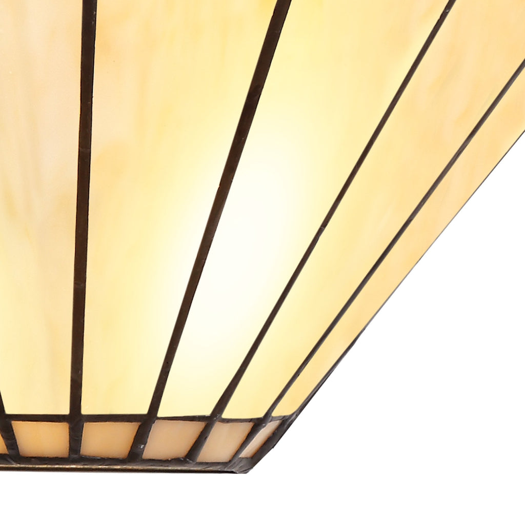 NL7254/CR9 Umbrian 2 Light Wall Light Grey/Cream Black