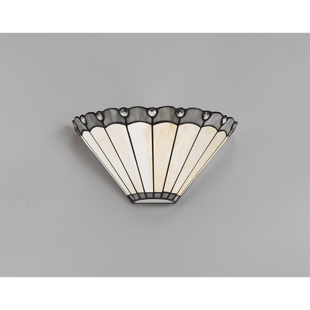 NL7254/CR9 Umbrian 2 Light Wall Light Grey/Cream Black