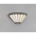 NL7254/CR9 Umbrian 2 Light Wall Light Grey/Cream Black