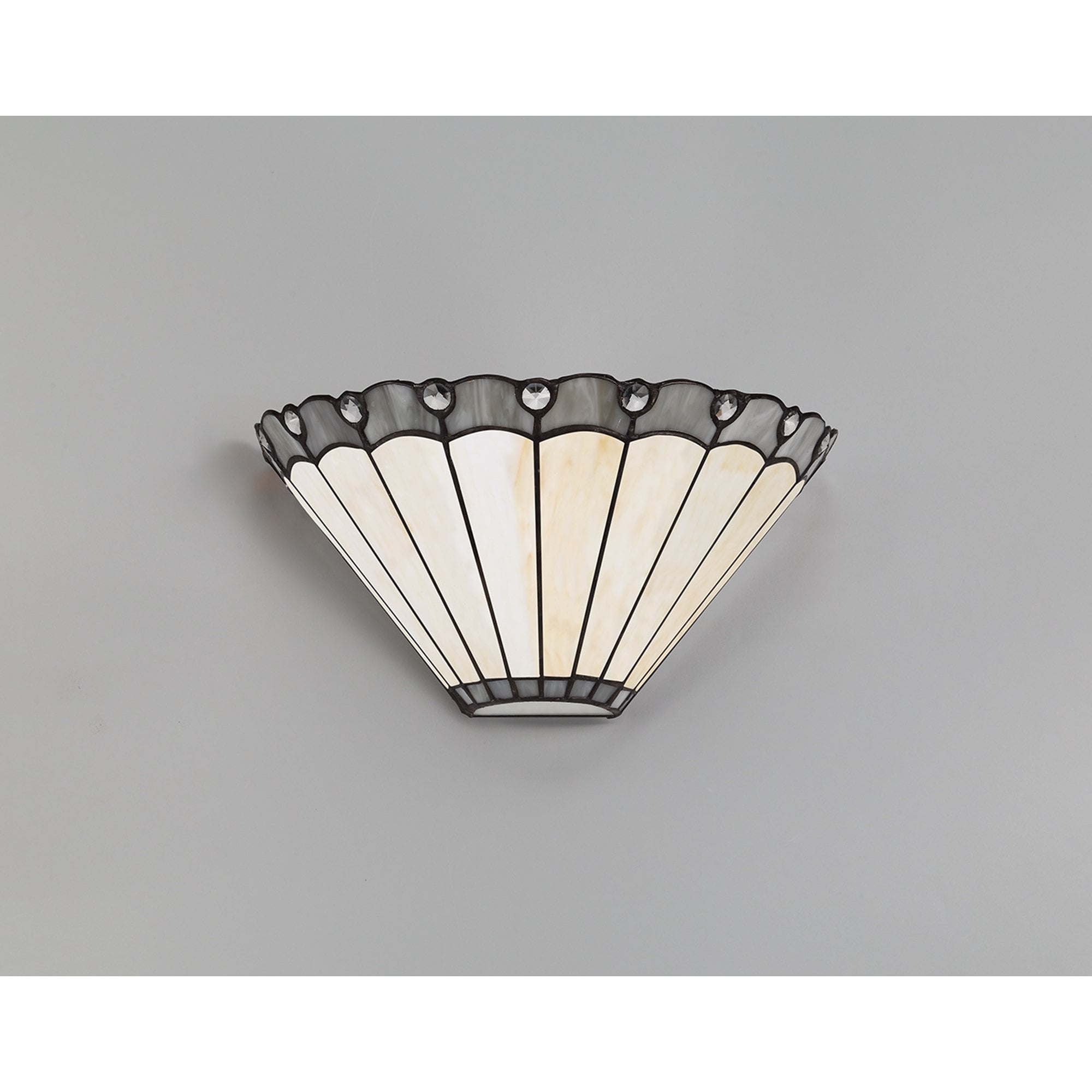 NL7254/CR9 Umbrian 2 Light Wall Light Grey/Cream Black