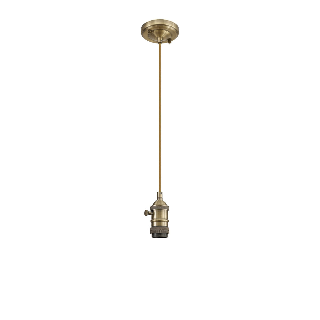 NL89269 Wady 1 Light Pendant Antique Brass Golden Brown