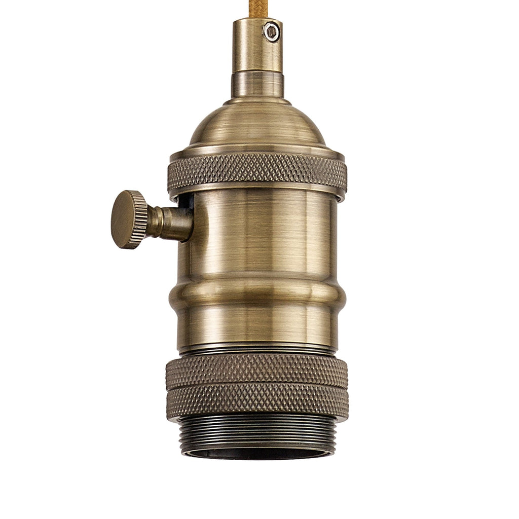 NL89269 Wady 1 Light Pendant Antique Brass Golden Brown