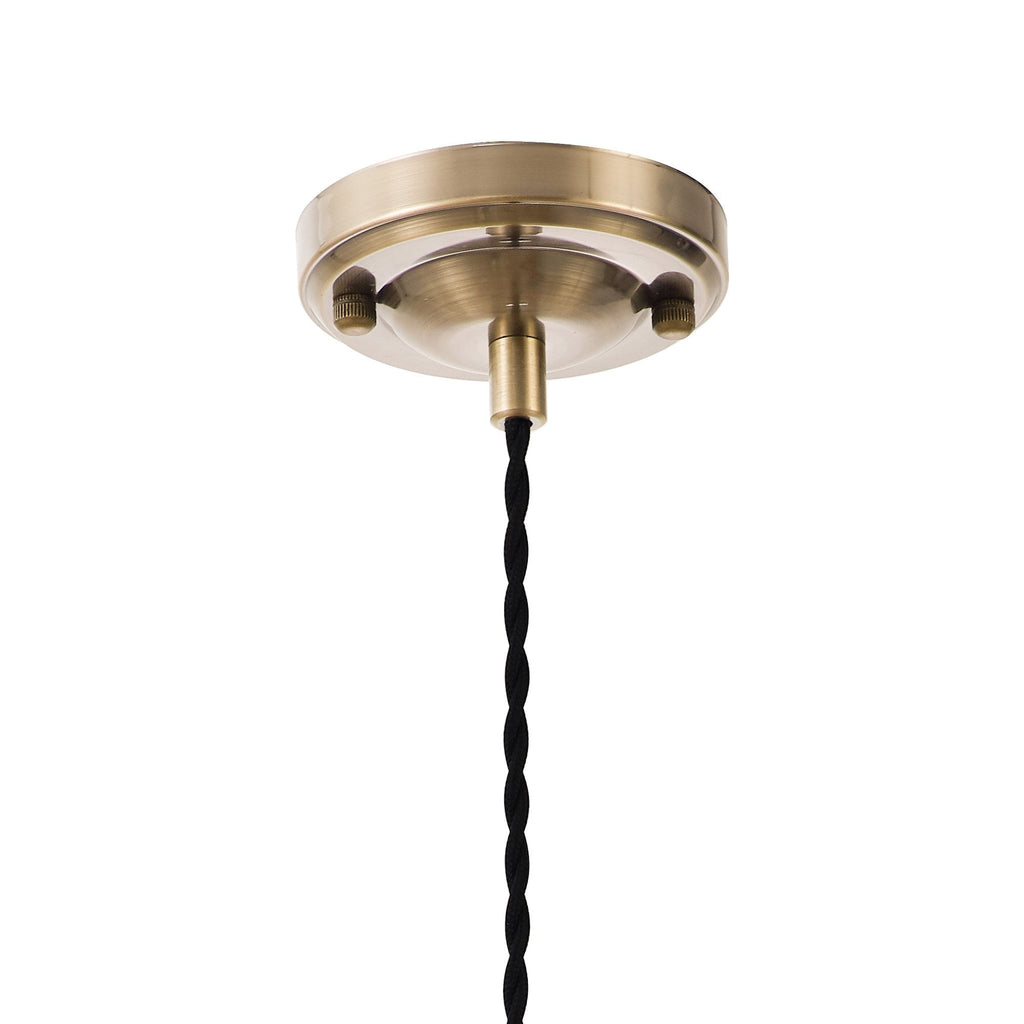 NL89279 Wady 1 Light Pendant Antique Brass Black
