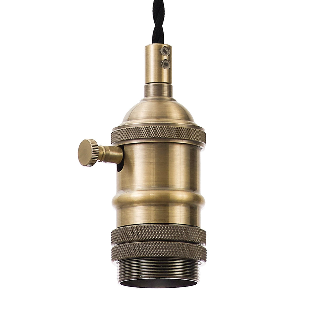 NL89279 Wady 1 Light Pendant Antique Brass Black